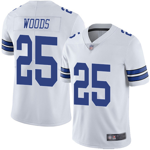 Men Dallas Cowboys Limited White Xavier Woods Road 25 Vapor Untouchable NFL Jersey